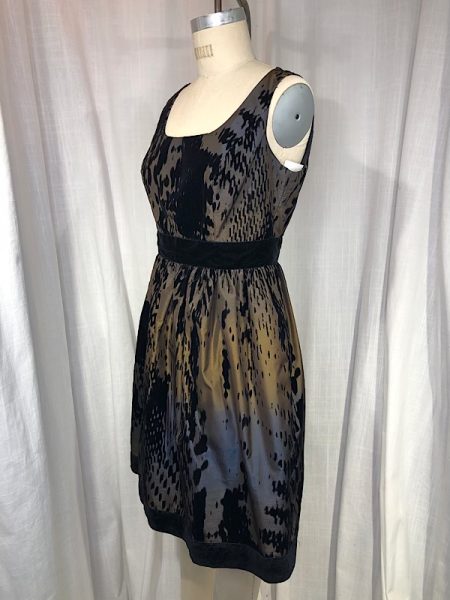 la boudoir miami vintage inspired 1960s carmen marc valvo irridescent penne velvet cocktail dress (1)